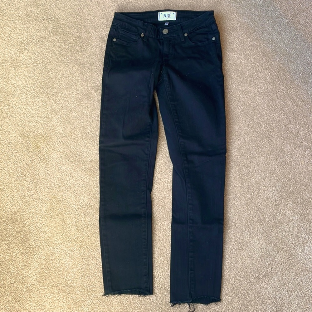 Paige Verdugo black jeans with raw hem